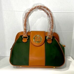 IMAN new green and brown bag handbag/shoulder bag.